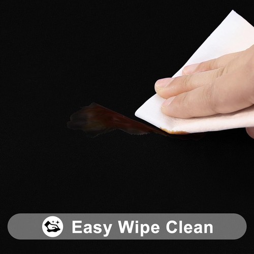 Elastic Vinyl Tablecloth for 6ft Tables, Waterproof & Wipeable (Black, 36"x72") - Picture 5 of 7