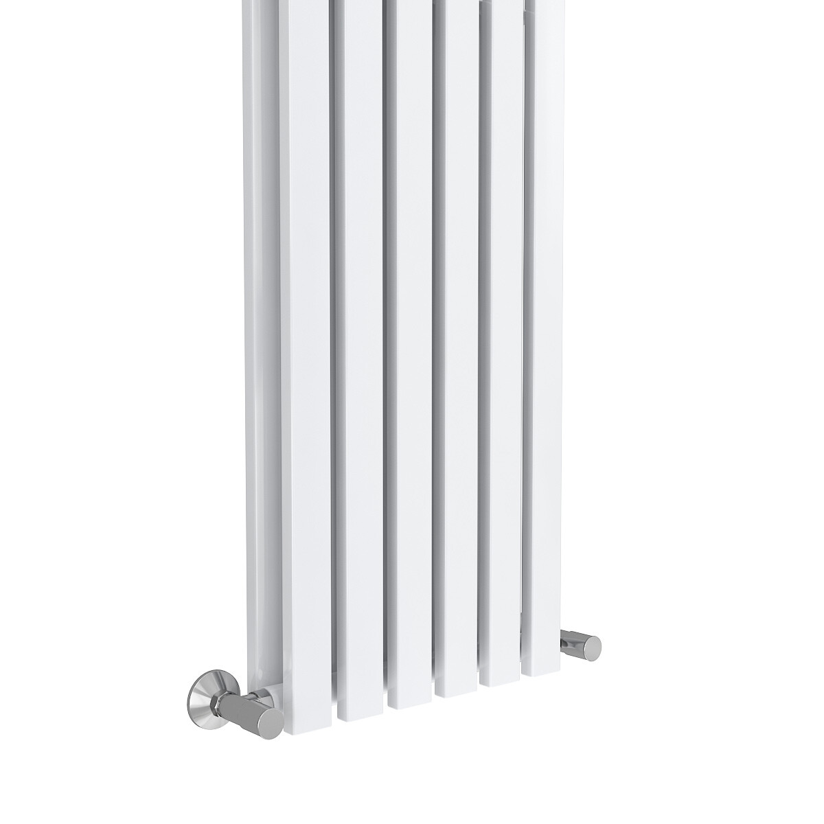 Vertical Column Designer Radiator Rectangle Flat Panel Double White 1600x410mm