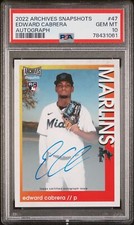 2022 Topps Archives Snapshots #47 Edward Cabrera Autograph PSA 10