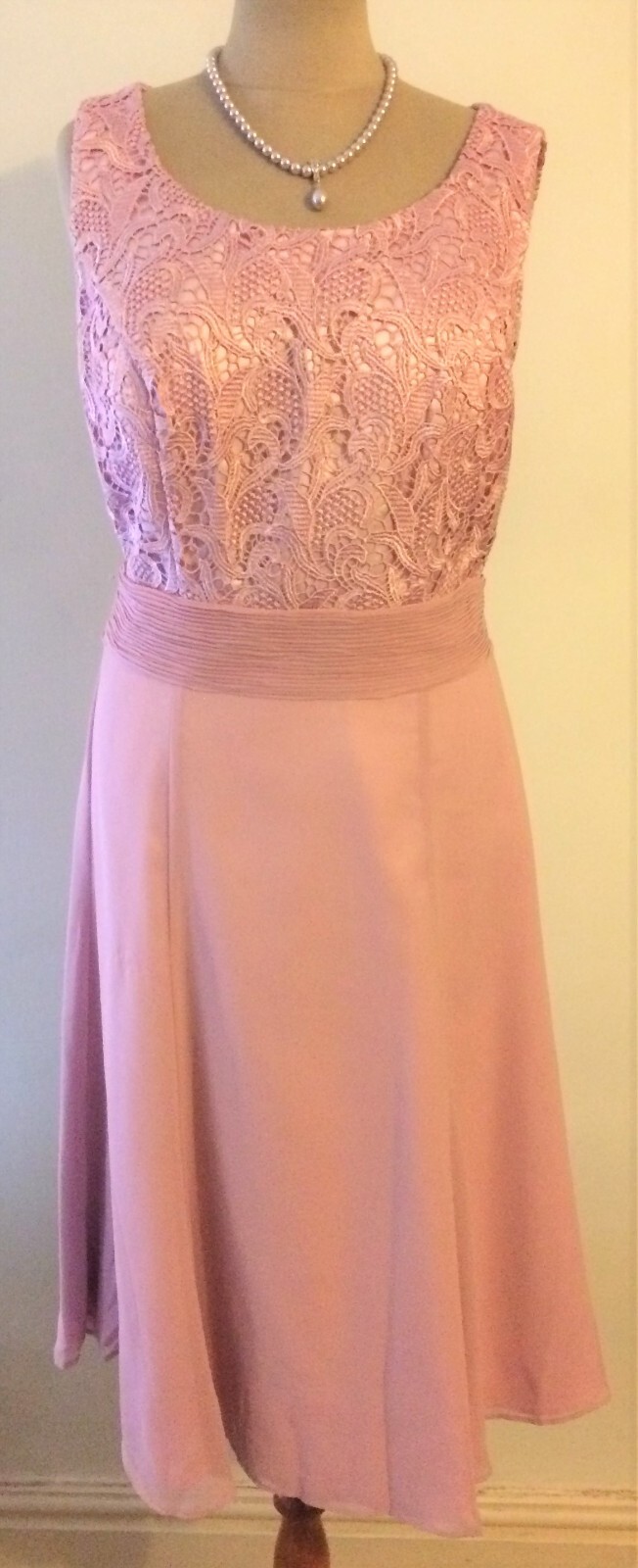 NEWZEILASIZE 20MOTHER OF THE BRIDE PINK FLOATY DRESS & LACE JKT eBay