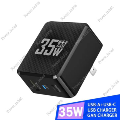 For Android iPhone 15 Pro Max iPad 35W GaN Fast Wall Charger Power Adapter Block