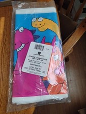 Cubierta de mesa vintage NOS. Mantel DINOSAURIOS