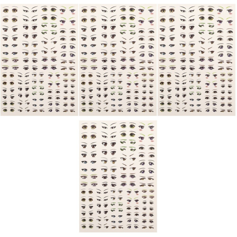 4 Sheets DIY Animation Supplies Plush Doll Eye Stickers Clay eBay