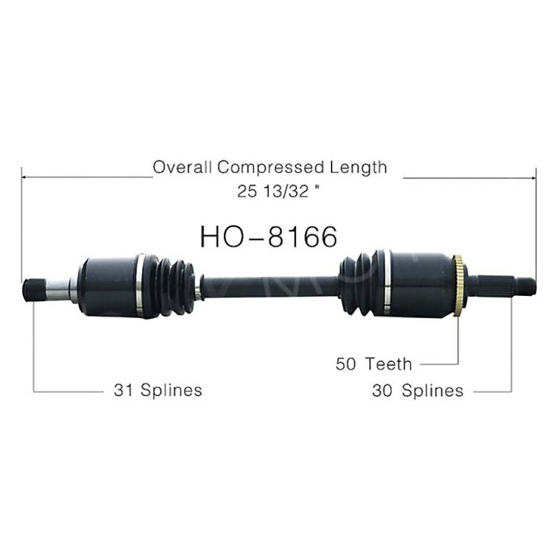 TrakMotive Rear Left 1PCS CV Axle Shaft For Acura NSX