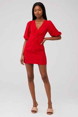chinese dress ladies Amanda Uprichard Keanu Mini Dress Burg / M