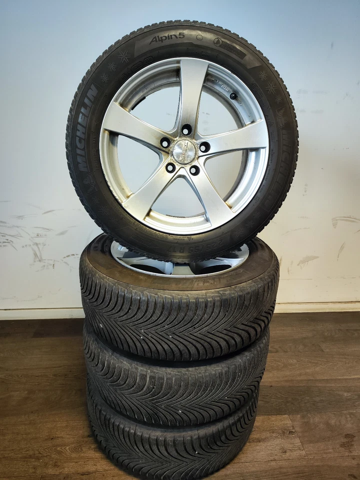 4 Winterreifen 225/55R17 17" Dezent Alufelgen KBA 47702 - Bild 2 von 4