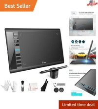 Large 10 x 6 Graphics Drawing Tablet for Artists - 8192 Pressure Levels Included