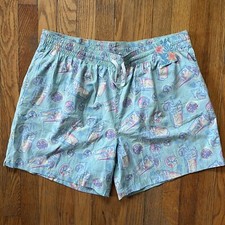 New CHUBBIES Lemons  Lemonade Mesh Lined Stretch Swim Trunks Men's 2XL/XXL