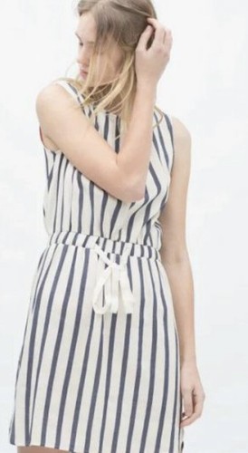 Zara Size XS Scoop Drawstring Stripe 