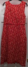 ANN TAYLOR- RED COCKTAIL/WEDDING DRESS-S O CLASSIC !- WOMENS- SIZE 8 SLEVELESS