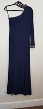 Xscape, formal floor length dress, Rhinestone accents, Size 12, Royal Blue