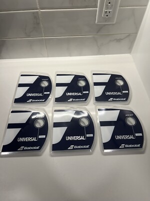 Lot Of 6 Babolat Syn Gut 16 Gauge 1.30mm Tennis String NEW White