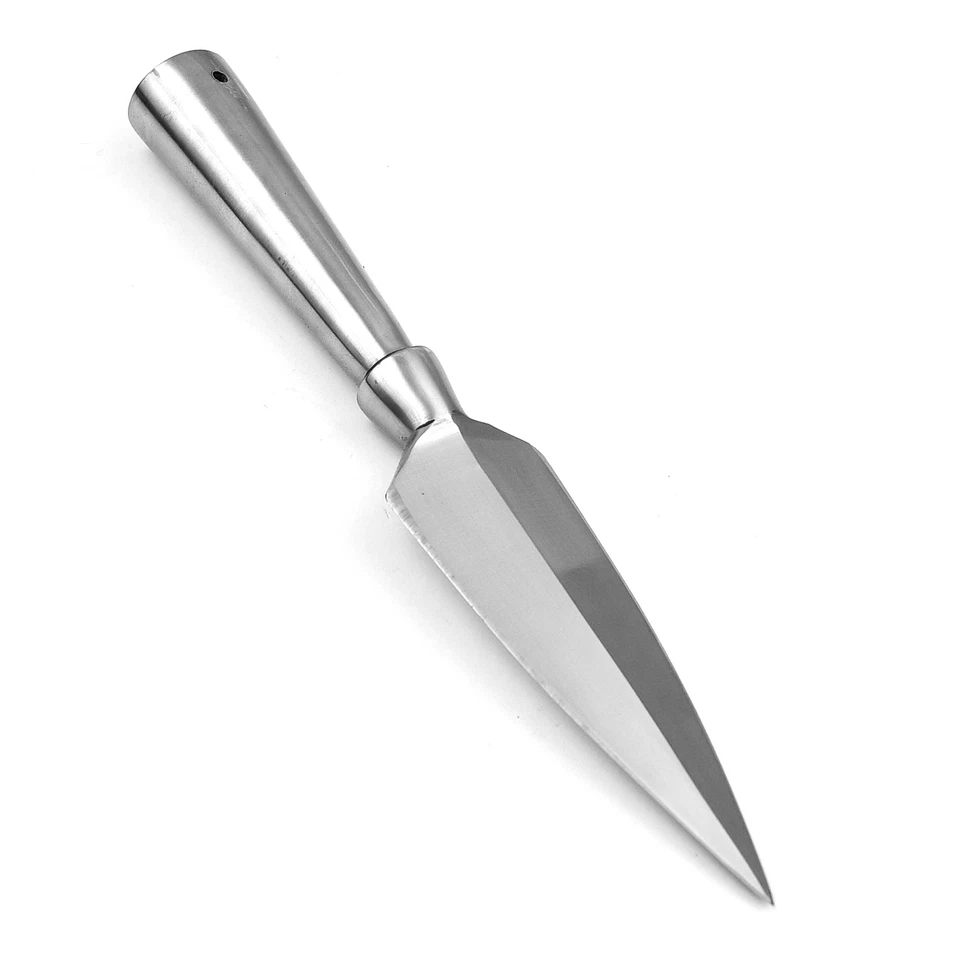 Cabeza de lanza afilada plateada Bloodborne Raider de acero de alto carbono en forma de hoja Foto 3 de 4