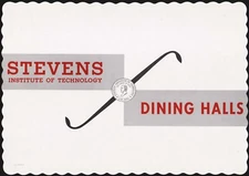Vintage placemat STEVENS INSTITUTE OF TECHNOLOGY Dining Halls To the Stars logo