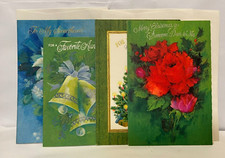 Lot of 4 Vtg. Hallmark Christmas Greeting Cards 3 W/Envelopes 1960's-70's Era