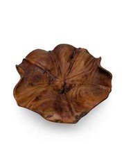 NATURAL EDGE WOOD Bowl, Wood Centerpiece Bowl, Primitive Bowl, Carved Fruit Bowl