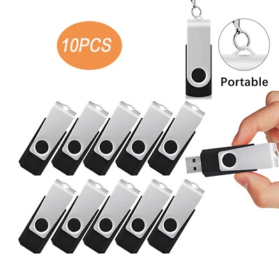 KOOTION Lot 10PCS 16GB USB 3.0 Flash Drive Swivel Memory Storage Stick Pen Thumb U Disk