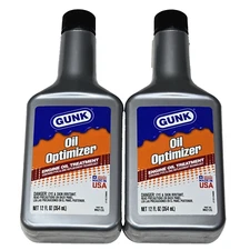 2 Pack Gunk Oil Optomizer Engine Oil Treatment Improved Wear Resistance 12oz
