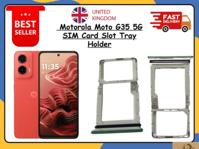 MOBILE WORLD For Motorola Moto G35 SIM Card & SD Tray Holder Replacement - OEM Green UK