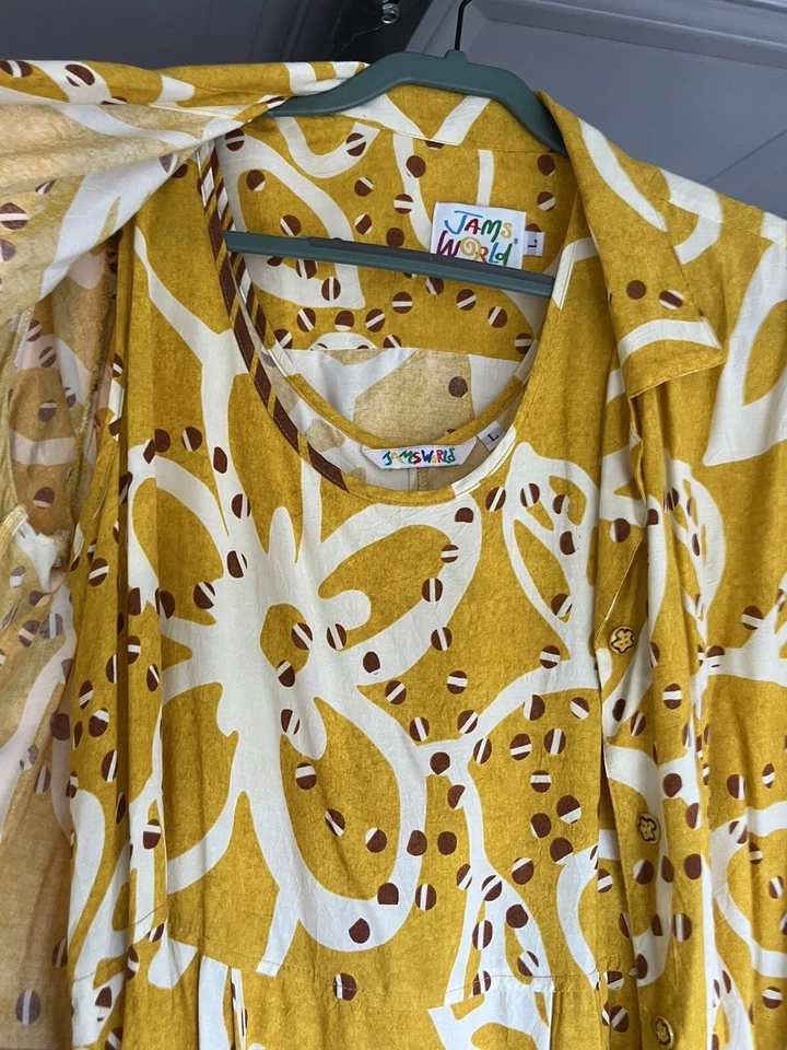Jams World vintage floral dress and shirt set sz L - Image 2 of 4