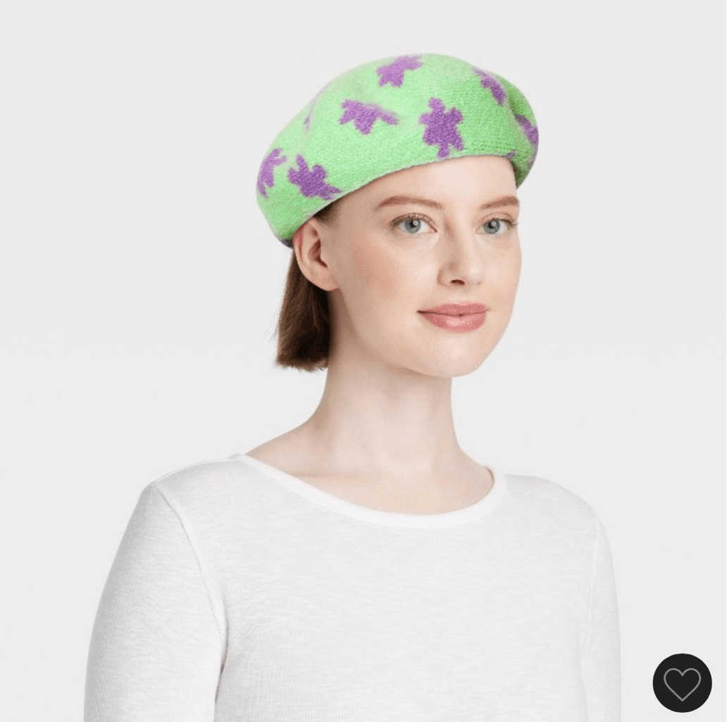 ‪‪❤︎‬ Wild Fable Women's Mint Green Floral Knit Beret One Size | eBay