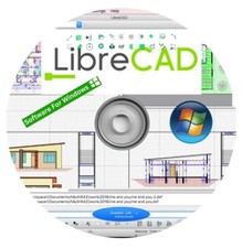 Libre Cad 2D Computer Aided Design CAD Software Package for Windows CD