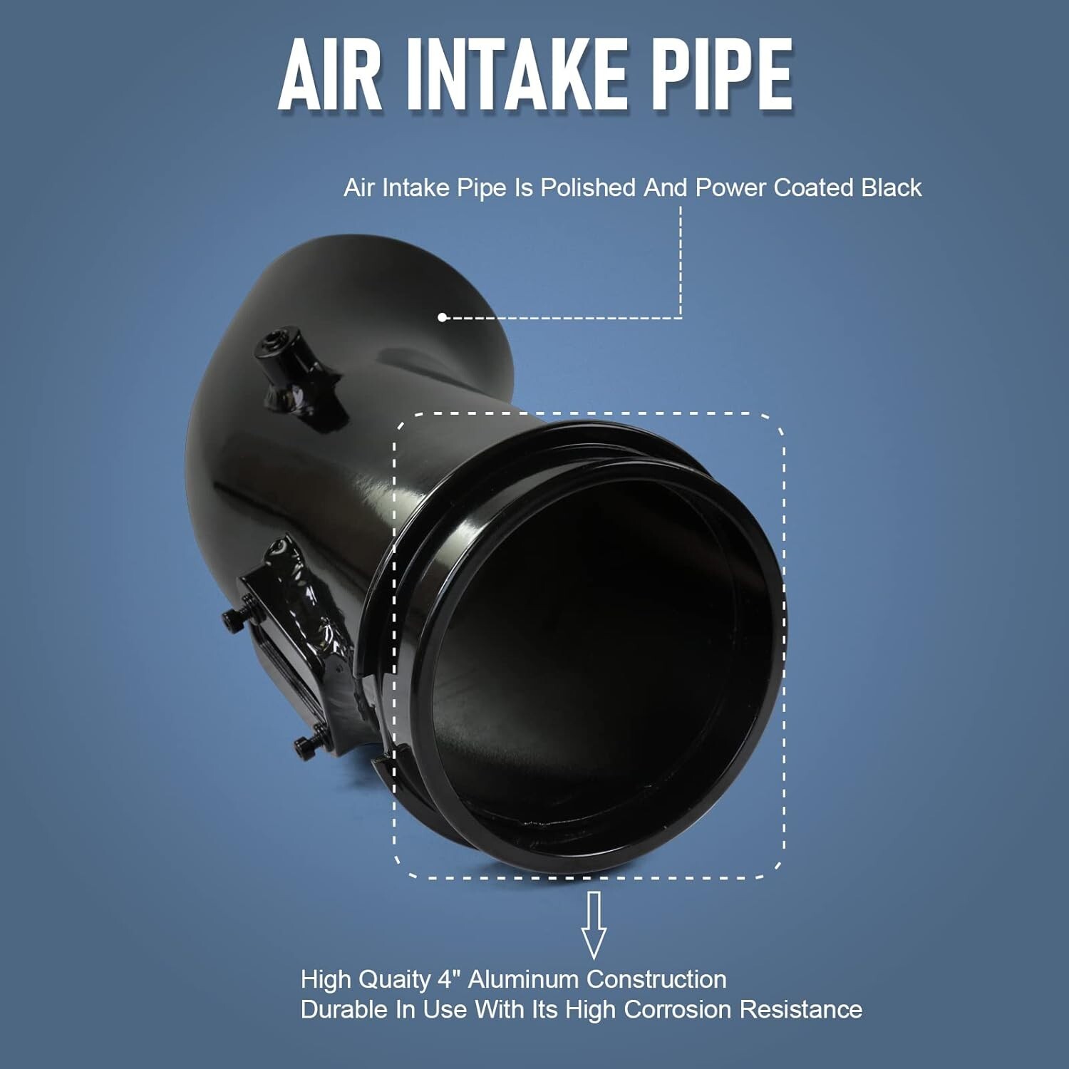 Cold Air Intake Pipe Kit w/Oiled Filter For 11-16 Ford 6.7L Powerstroke Diesel