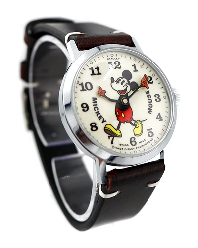 Vintage Mickey Mouse Watch Bradley Disney 1972 Swiss-Made 34mm Fat Boy - Picture 3 of 6