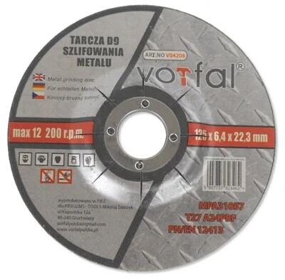 Schruppscheiben 125 x 6,4 mm Metall Profi Schleifscheiben Stahl 10 Stück Vorfal®