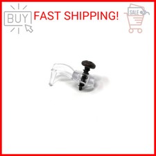 Clear Glass Cabinet Panel Retainer Clips with Screws 25 Pack, 5/16 Inch Offset