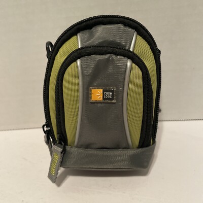 CASE LOGIC GREEN AND GREY THREE COMPARTMENT SMALL CAMERA CASE