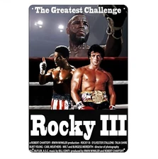 Rocky 3 Sylvester Stallone Boxing Movie Metal Poster Tin Sign - 20x30cm Plate