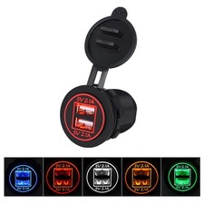Presa Caricabatterie for Telefono di Ricarica 4.2A ABS DC12V-24V Doppia USB