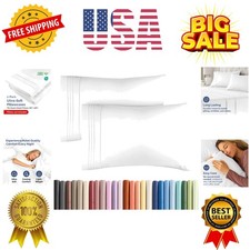 Queen Pillow Cases Set of 2 - Ultra Soft Hotel Quality Pillowcase Covers - Co...