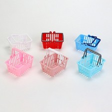 10Pcs Mini Shopping Baskets Pretend Play Toys Simulation Plastic Shopping Basket