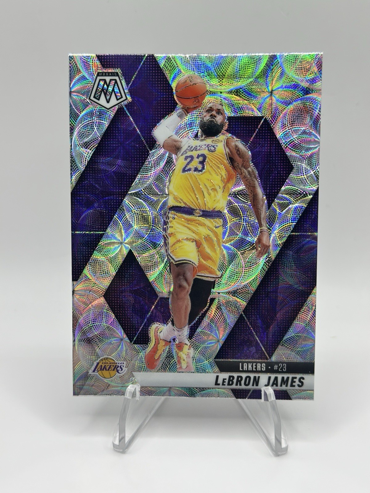 2024-25 Panini Mosaic LeBron James #180 International Silver Scope Prizm
