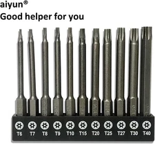 11-Piece Shark Vacuum Screwdriver Security Bit Set, S2 Steel Magnetic Securit...