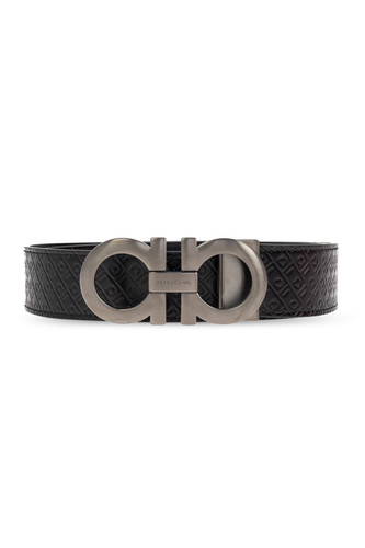 FERRAGAMO Black Double Adjustable Reversible Belt New & Authentic