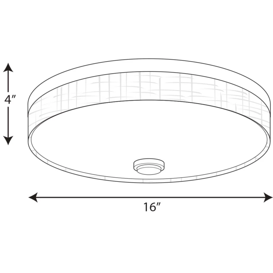 Progress Lighting P3611-LED Weaver 2 Light LED Flush Mount - Nickel - Image 4 of 4