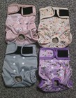 Grecle 4-PK Female Dog Diapers, Reusable With Adjustable Snaps, Size M — photo 1