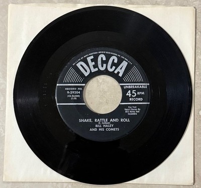 BILL HALEY AND HIS COMETS SHAKE RATTLE AND ROLL  EARLY DECCA ORIGINAL ERA 45 RPM