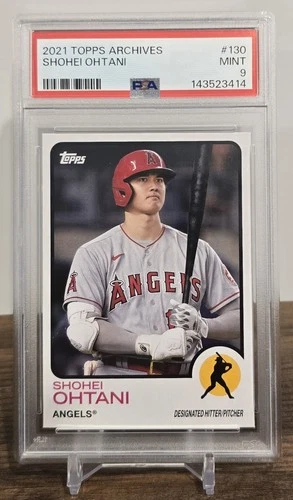 2021 TOPPS ARCHIVES #130 SHOHEI OHTANI GRADED PSA 9 MINT