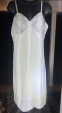Vintage White Vanity Fair Full Slip. Overlay Size 36 L