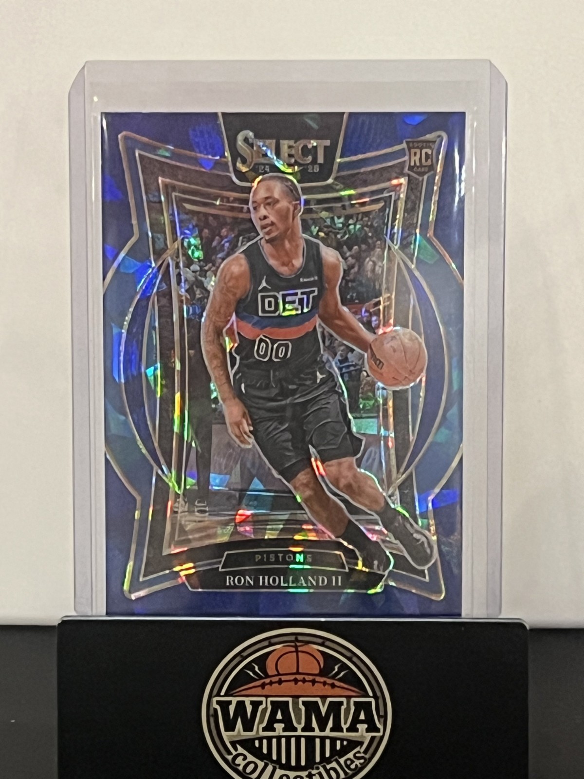 2024-25 Panini Select Ron Holland II RC Blue Cracked Ice Prizm Concourse Level