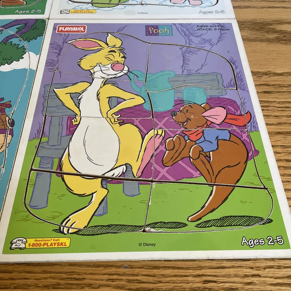 Lote de 4 rompecabezas de madera vintage Playschool y Mattel Disney Winnie The Pooh Foto 3 de 4