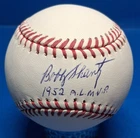 BOBBY SHANTZ "1952 AL MVP" SIGNED AUTOGRAPHED OMLB BASEBALL TRISTAR CERTIFIED