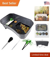 Plastic Turtle Tank Reptile Habitat Pet Terrariums Turtles Tank Aquarium Terr...