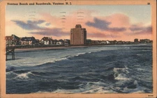 Ventnor City,NJ Beach Boardwalk,Ventnor,NJ Tichnor Atlantic City & Mrs. Manoff,P