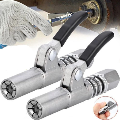 #ad Grease Gun Coupler High Pressure Quick Release Lock Oil Injection Nozzles 2Pcs $6.64
