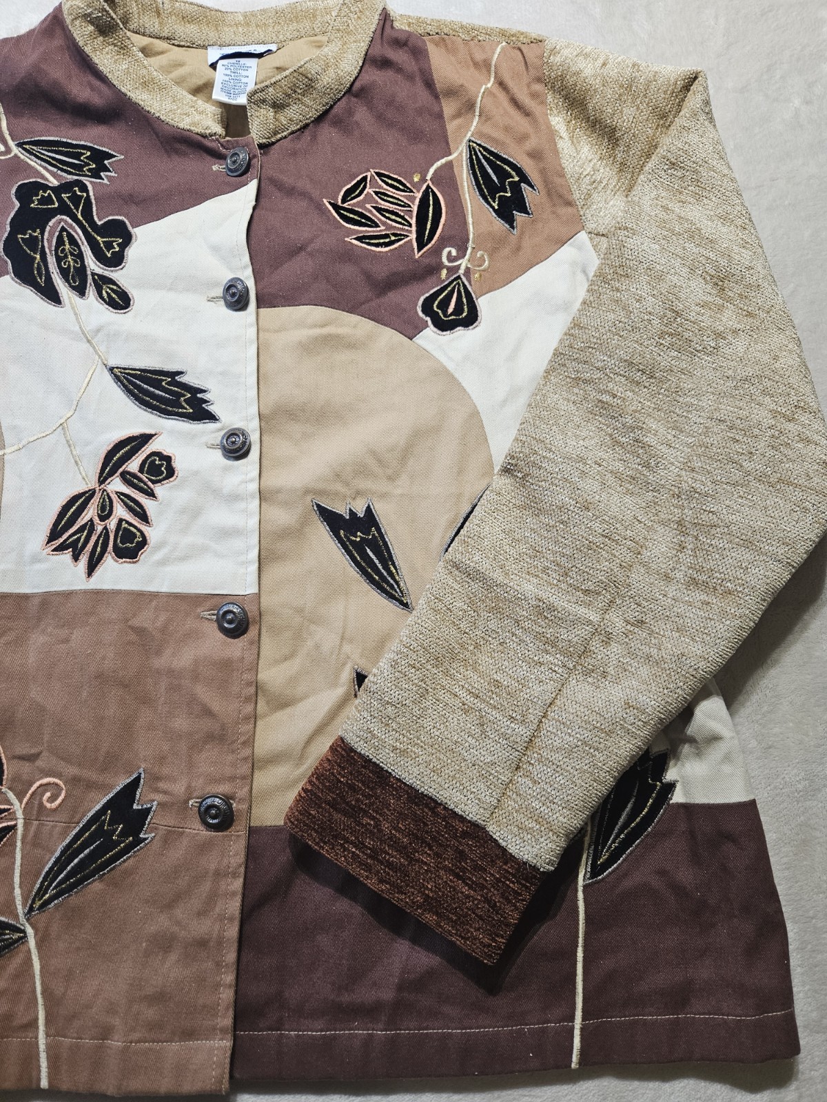 BFA Classics Boho Patchwork Jacket Women 16 Quilt… - image 5